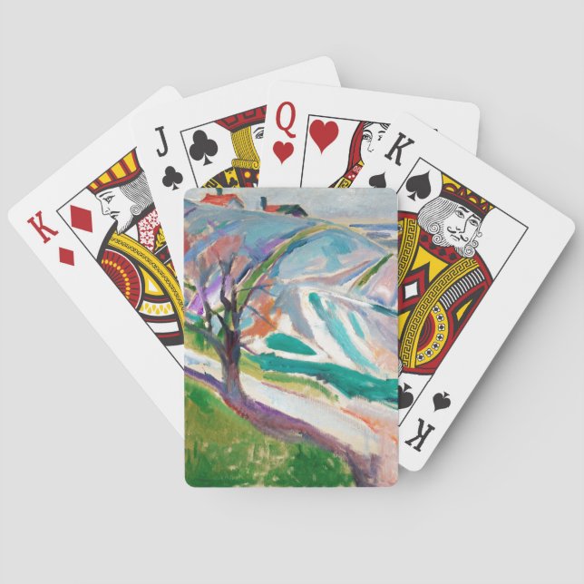 Landscape Painting Edward Munch Playing Cards (Back)