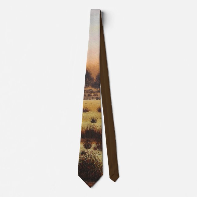 landscape painting in autumn colours tie (Front)