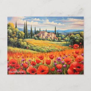 Landscape Painting Southern France Travel Art Postcard