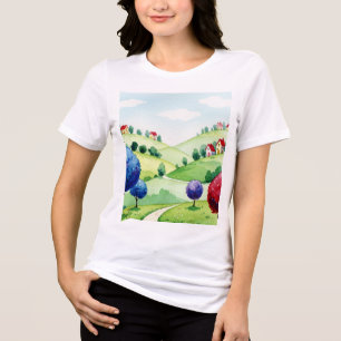 Landscape painting Tri-Blend shirt