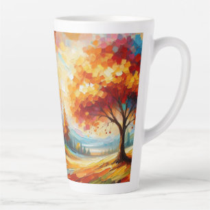 Landscape Painting With Bright Colours-96771 Latte Mug