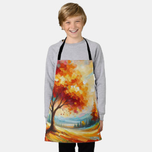 Landscape Painting With Bright Colours Apron