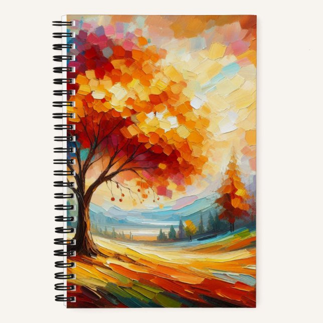 Landscape Painting With Bright Colours Notebook (Front)