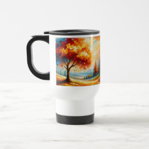 Landscape Painting With Bright Colours Travel Mug