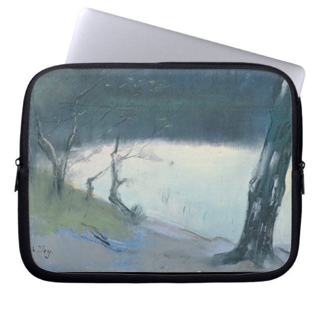 Landscape (pastel on canvas) laptop sleeve (Front)