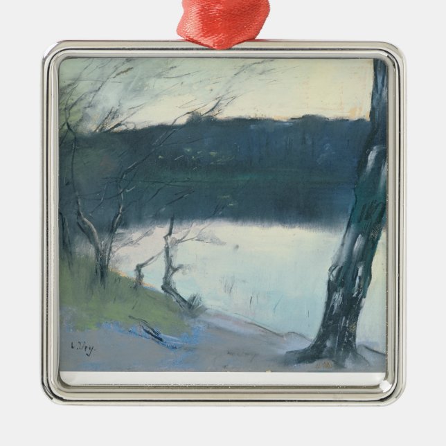 Landscape (pastel on canvas) metal tree decoration (Front)