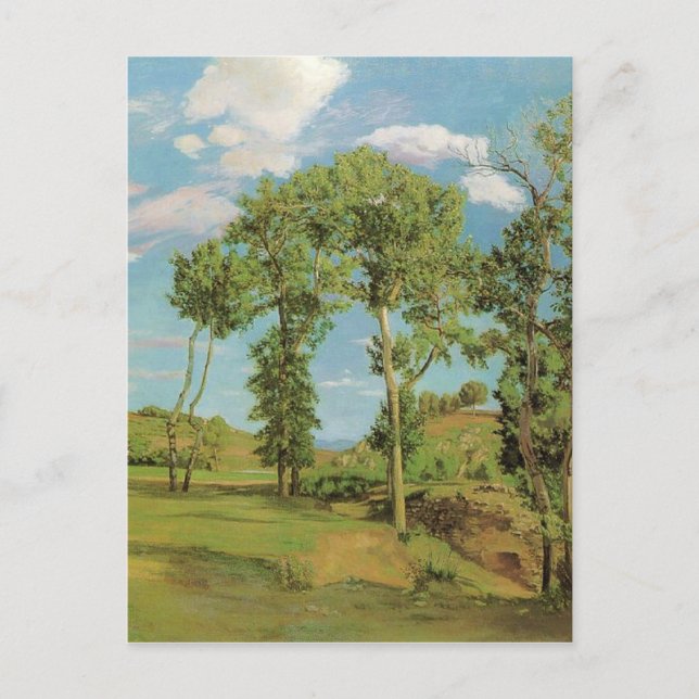Landscape Paysage Frederic Bazille Impressionist Postcard (Front)