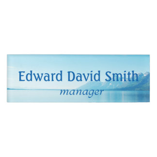 Landscape photo name plate, or tag for business