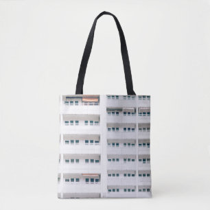 LANDSCAPE PHOTO OF BUILDING WINDOWS TOTE BAG