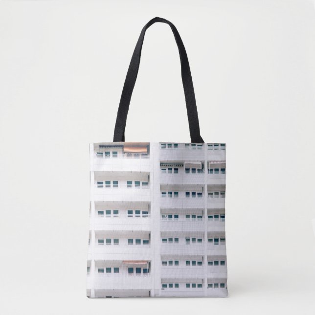 LANDSCAPE PHOTO OF BUILDING WINDOWS TOTE BAG (Front)