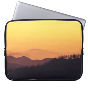 LANDSCAPE PHOTO OF FOREST DURING GOLDEN HOUR LAPTOP SLEEVE
