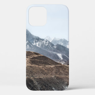 LANDSCAPE PHOTO OF MOUNTAINS UNDER WHITE CLOUDS iPhone 12 CASE