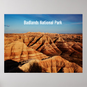 Landscape Photography of Badlands National Park Poster