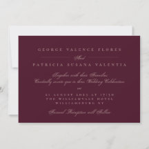 Landscape Plum Maroon Formal Calligraphy Elegant