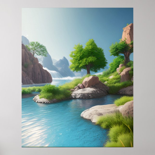  Landscape Realistic And Natural Poster (Front)