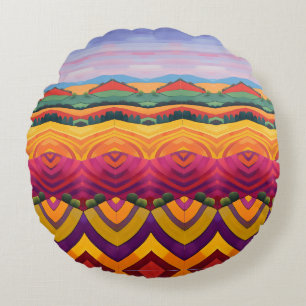 Landscape round cushion