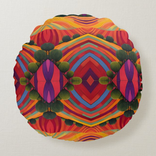 Landscape  round cushion (Front)