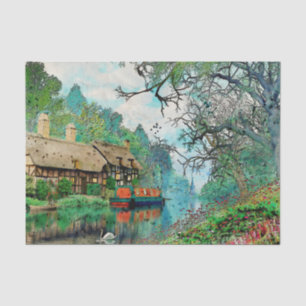 Landscape Scene Decoupage, Tissue Paper