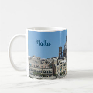 Landscape Scene of Valletta City in Malta Souvenir Coffee Mug