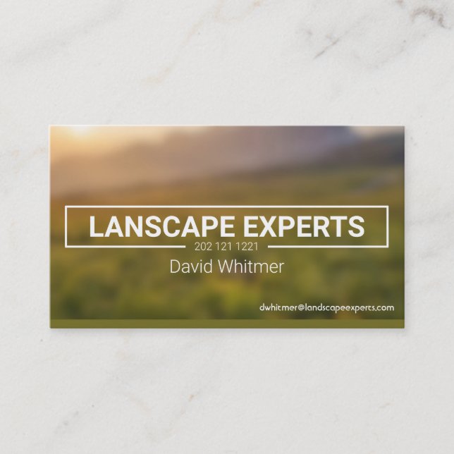 Landscape services business card (Front)