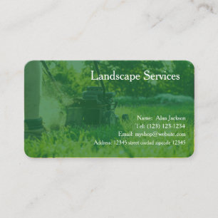 Landscape Services Business card editable