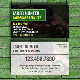 Landscape Services Business Contact Card