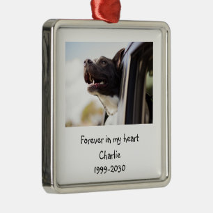 Landscape Size Photo Memorial Keepsake Pet Dog Metal Tree Decoration