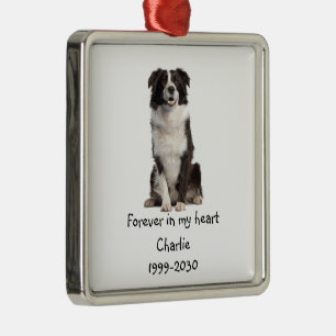 Landscape Size Photo Memorial Keepsake Pet Dog  Metal Tree Decoration