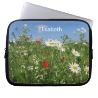 Landscape, sky, flowers, summer, meadow, field,