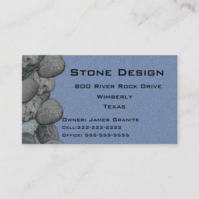 Landscape/Stone Mason Business Card (Front)