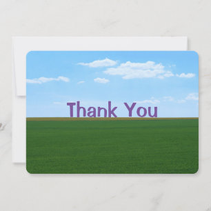 Landscape "Thank You" Customisable Thank You Card