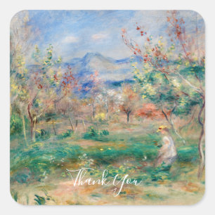 Landscape, Thank You Square Sticker