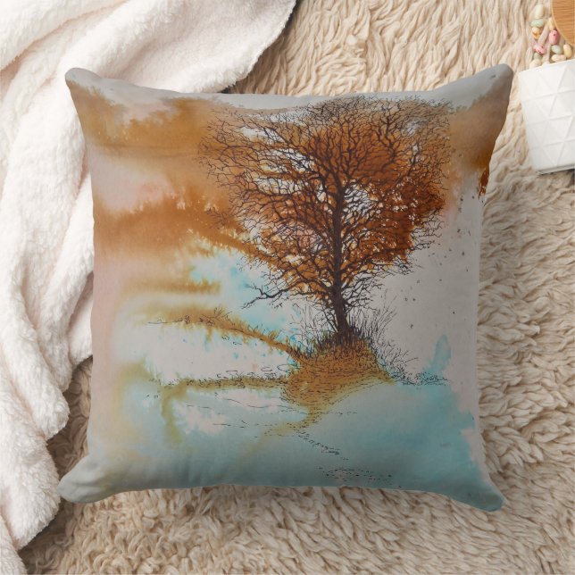 Landscape Tree Art Cushion (Blanket)