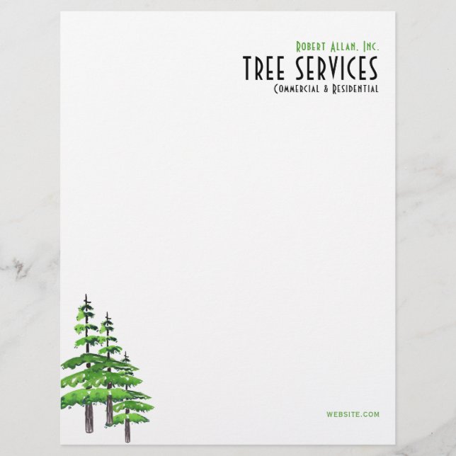 Landscape Tree Services Custom Letterhead (Front)