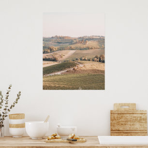 Landscape Tuscany Soft Colours Poster