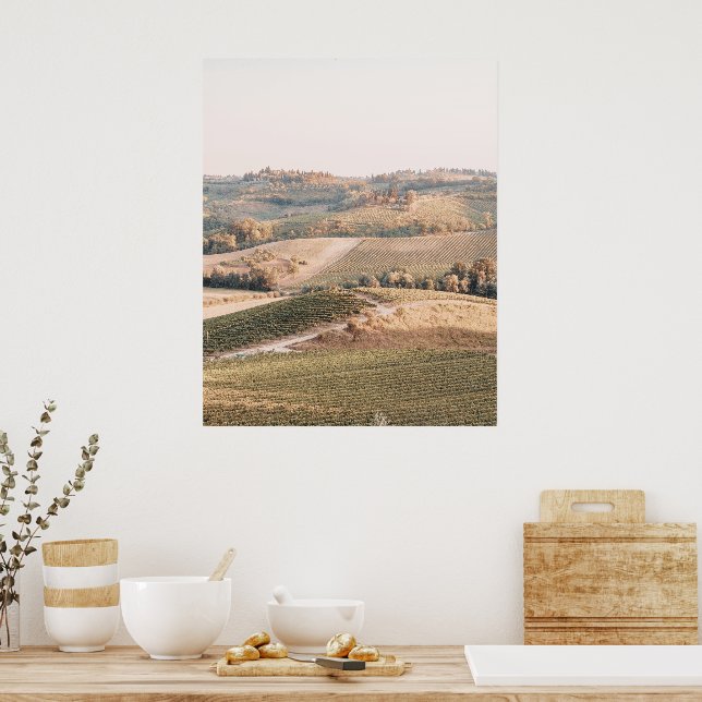 Landscape Tuscany Soft Colours  Poster (Kitchen)