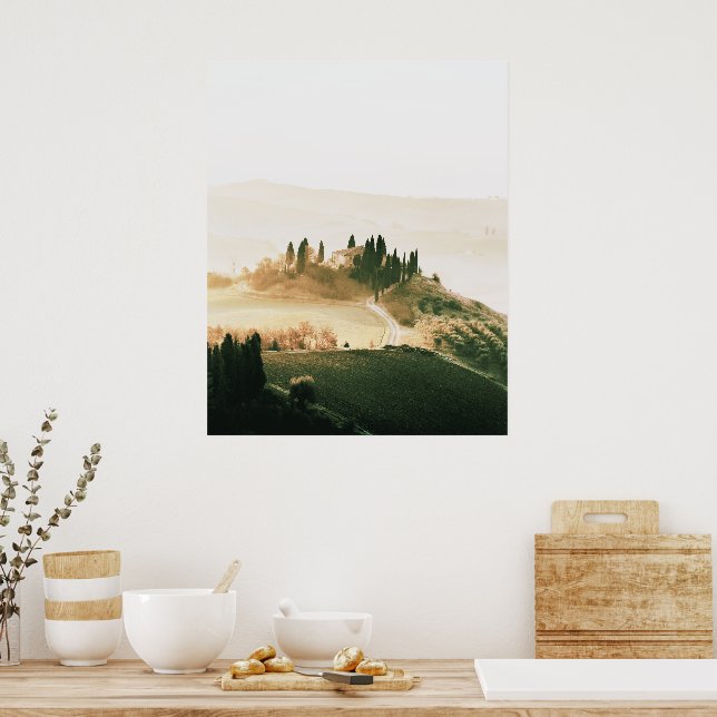 Landscape Tuscany Soft Colours  Poster (Kitchen)
