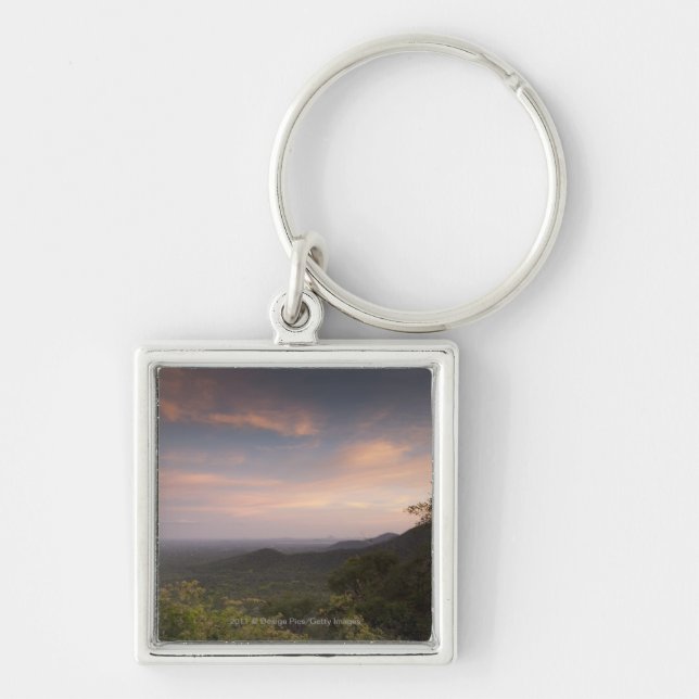 Landscape Under A Sunset Key Ring (Front)