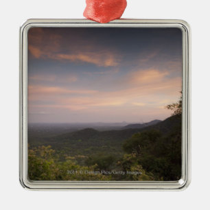 Landscape Under A Sunset Metal Tree Decoration