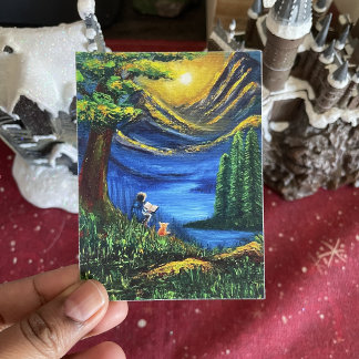 Landscape Vibrant Colours Sunset Reading Fine Art Poster