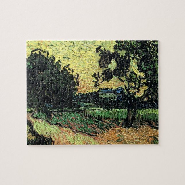 Landscape w Chateau of Auvers by Vincent van Gogh Jigsaw Puzzle (Horizontal)