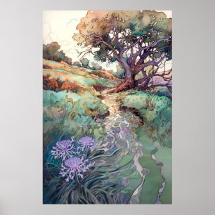 Landscape Watercolor  Poster