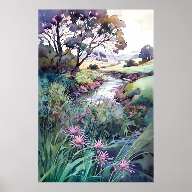 Landscape Watercolor  Poster (Front)