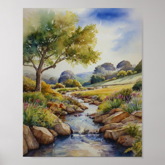 Landscape Watercolor Wall Art