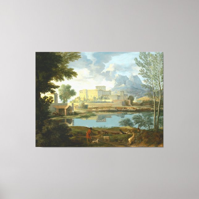 Landscape with a Calm Nicolas Pouss Canvas Print (Front)