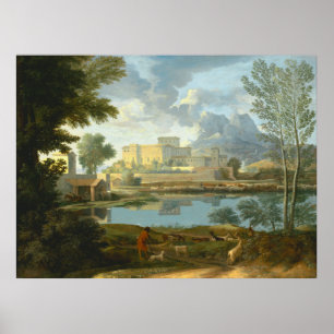 Landscape with a Calm Nicolas Pouss Poster