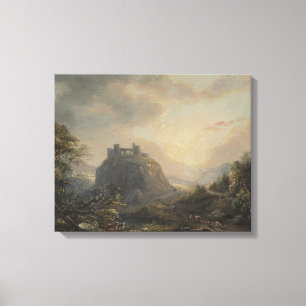 Landscape with a Castle - Paul Sandby - c1808 Canvas Print