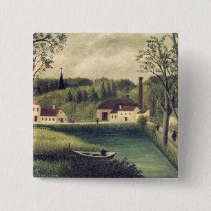 Landscape with a Fisherman, after 1886 15 Cm Square Badge