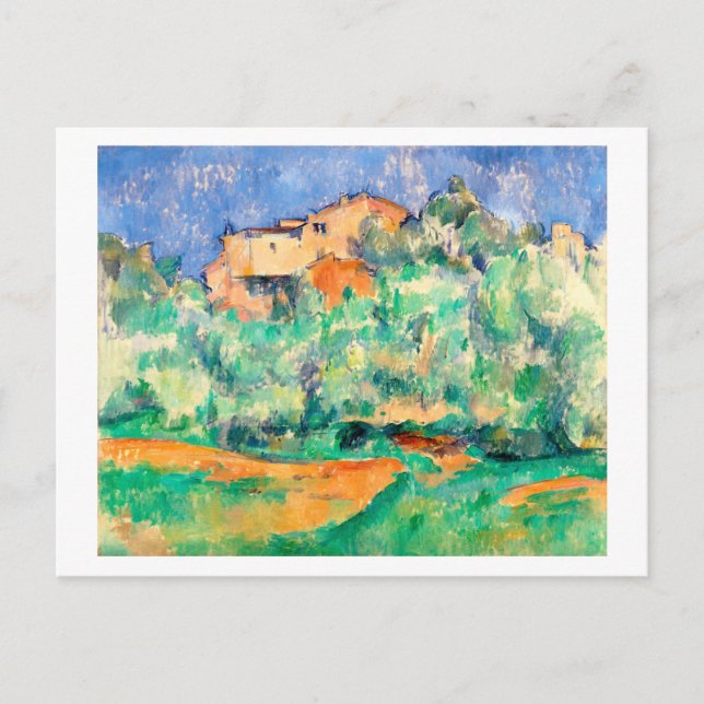 Landscape with a House, Cezanne Postcard (Front)