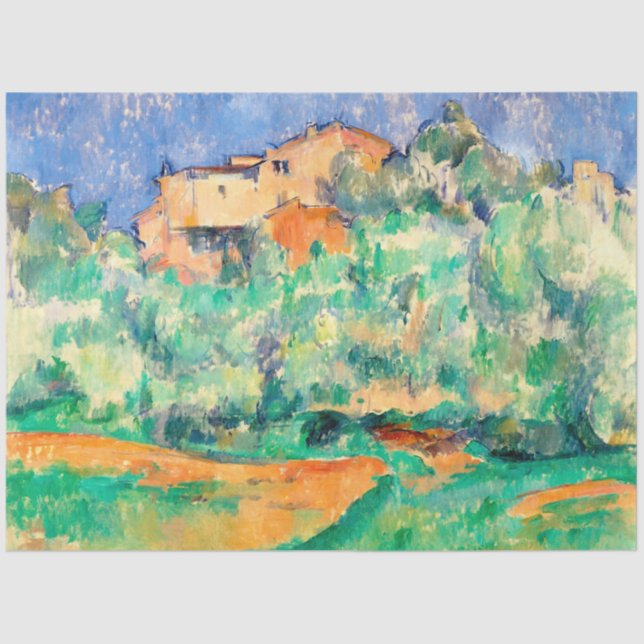Landscape with a House, Cezanne Tissue Paper (Front)